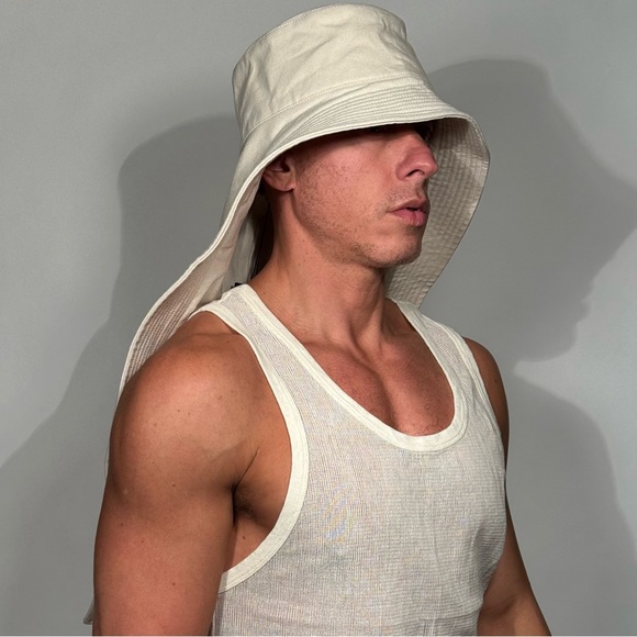 Unisex Jonny Cota Veiled Bucket Hat In Bone - Picture 9 of 9